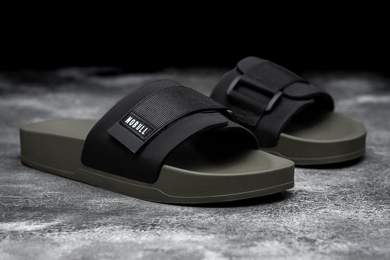 Blac Nobull Ivy Adjustabla Men's Slides | CA O1185K